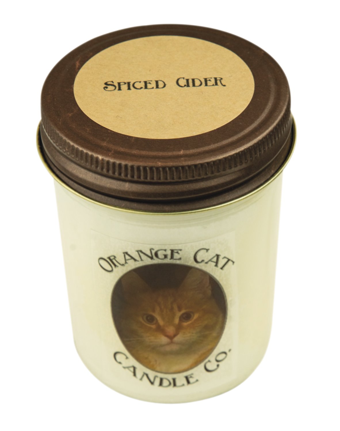 Orange Cat Candle Co.: Hemp-wicked, soy, non-toxic candles made with seasonal scents. 8 oz, $11.50.